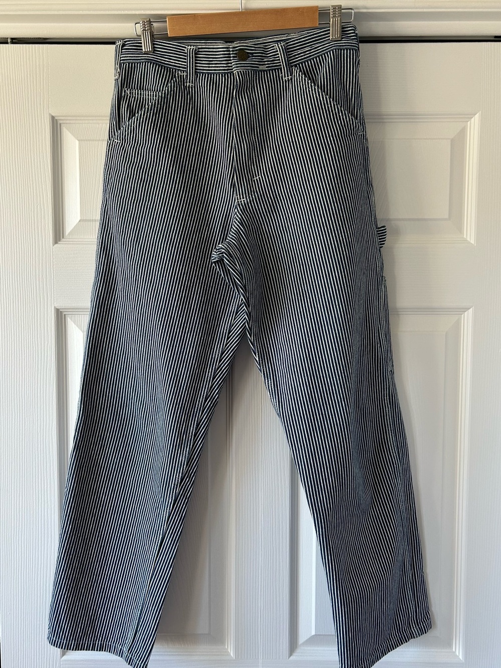 Stan Ray Blue and White Striped Painter Utility Relaxed Pants